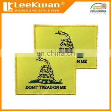 DONT THREAD ON ME Custom Letters&Snake Merrow Border Embroidery Patch