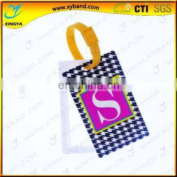 cheap fashion black silicon luggage tag