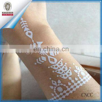 White Henna Lace Mandala Temporary Tattoos