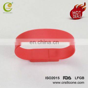 Factory High Quality Silicone Wristband Usb Flash Drive 1gb 2gb 4gb 8gb 16gb 32gb