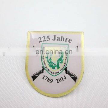 Souvenir gifts iron made offset printed lapel pin with epoxy dome