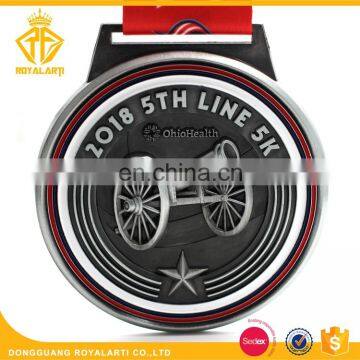 High Quality Zinc alloy 3D Relief Medal for 2018 5th Line 5K