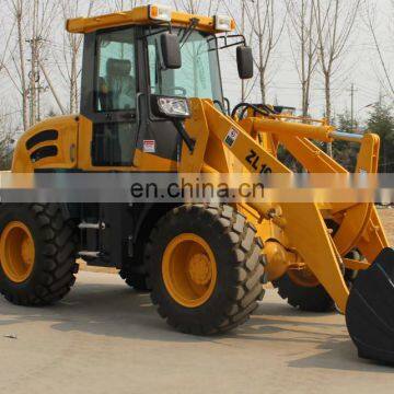 2015 1.6ton hydraulic wheel loader with different attachments