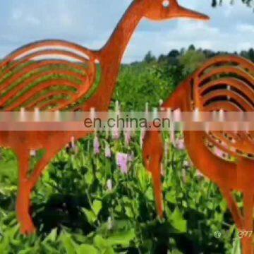 Laser Cut Metal Decorative Wall Art Corten Steel Small Animals