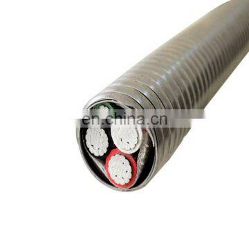 UL 1569 Standard 12/2 Solid Copper MC Armored Electrical Wire For Lighting