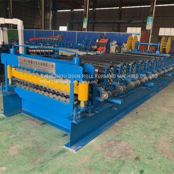 Double Layer Roof Automatic Tile Roll Making Forming Machine for Trapezoidal Type photo-4