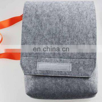 mens Gray Felt Shoulder Business sling cross body bag