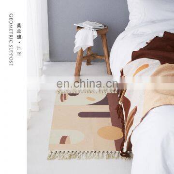 Amazon Mat Rugs Carpets for Bedroom Living Room Nordic Rugs RAWHOUSE Woven Cotton Printed Rug photo-6