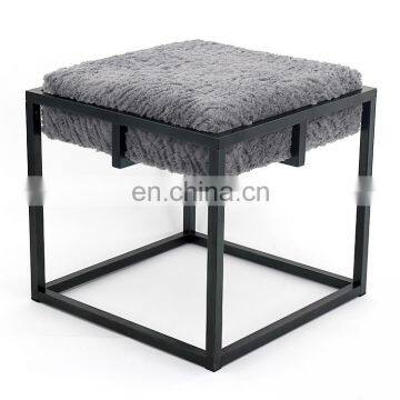 Customized New design living room modern luxury steel metal frame chair seat with cushion