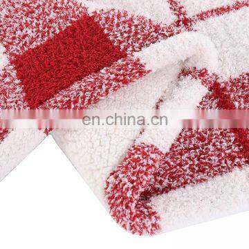 2020 Amazon Luxury Warm Fuzzy Sherpa Plaid Blankets Custom Sofa Chair Throw Blanket for Winter Anti Radiation Blanket Cobertores photo-6