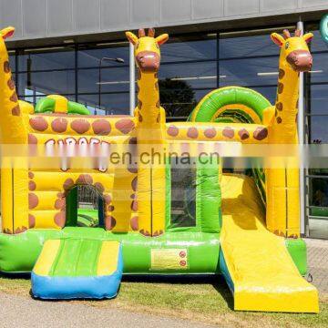 Giraffe Jumper Inflatable Bouncer Jumping Bouncy Castle Bounce House With Slide