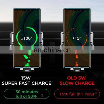 Joyroom Wireless Charger Automatic Sensor Mobile Phone Holder for Car Air Vent 15W Quick Charging