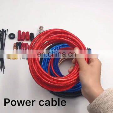 0 GA amplifier wiring kit 2 channel 4 channel RCA cable car audio amp installation wiring kit