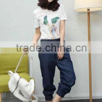 women loose type harem jeans pants