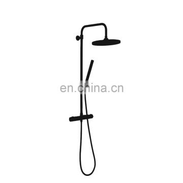 Sliding Adjustable Thermostatic black shower set