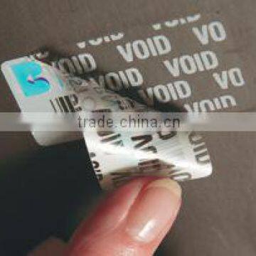 Warning Avoid Label Sticker/Avoid counterfeit 3d transparent hologram sticker