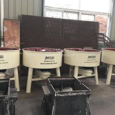 JW250 Cement Mortar Concrete Small Pan Mixer With Electric Motor photo-3