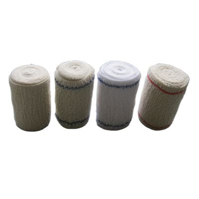 Emergency Medical Elastic Compression Crepe Bandage  Red (Line) Line Elastic Crepe Bandage with CE ISO