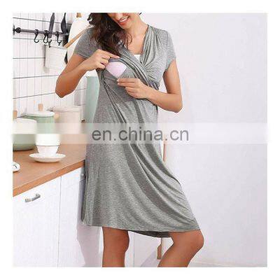 Maternity Dresses Women Casual Fashion Pregnancy Clothe Dress Nursing Lactation Dress Maternity Lactation Clothe Dresses Women