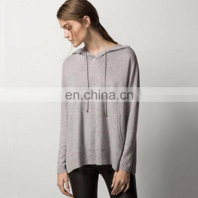 Ladies stylish cashmere hoodie sweater oversized