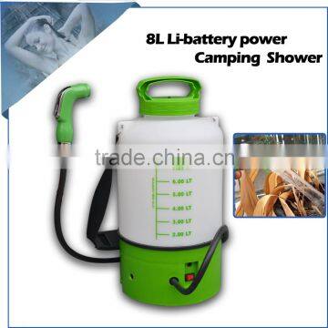 (1083) 8L portable 12v Li-Battery mobile shower