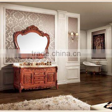 Waterproof sliding door solid wood bathroom vanity with cheap price