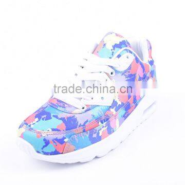 Colorful Upper Design Good Fashion Air Sport Shoes Women Lace up Running Sport Shoes photo-2