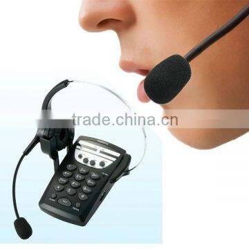 Anatel call center headset base and phone