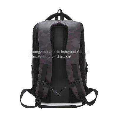 Wholesale Camouflage Business Style PU Backpacks Simple Travel Outdoor Bag Waterproof High Quality Men Leather Bag CLG18-006C