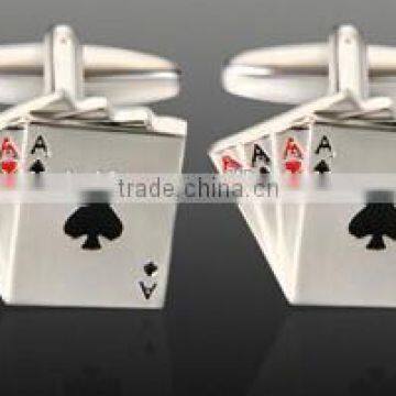 High Quality 2016 4A Playing-Card Cufflinks for Men