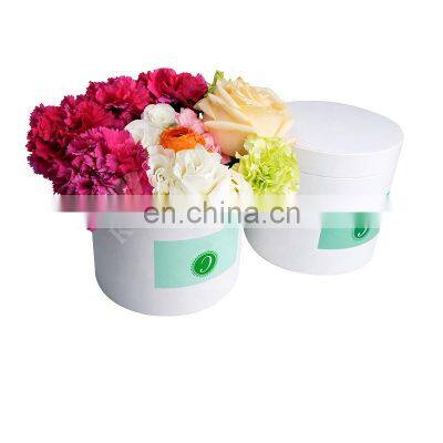 Custom Preserved Round Paper Cardboard Fresh Flower Packaging Gift Box With Lid Hat
