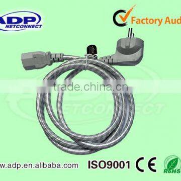 Cotton Braided Jacket ac Power Cord photo-2