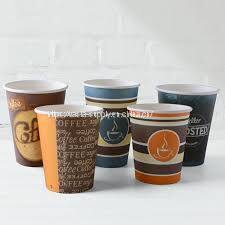 Custom logo Disposable Takeaway 12oz Printed Paper Eco-Coffee Cups with Lids