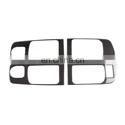 Suitable for 14-18 Toyota Tundra high-end central control inner handle panel stickers Real carbon fiber (soft) 4-piece set