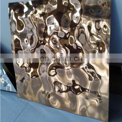 201 304 Панели для потолка и стен с водяными волнами, гофрированными, молотковыми декоративными нержавеющими стальными листами для отелей, КTV и офисов