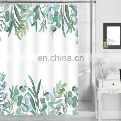 Hot selling fashion  printed polyester  bath curtain  bathroom