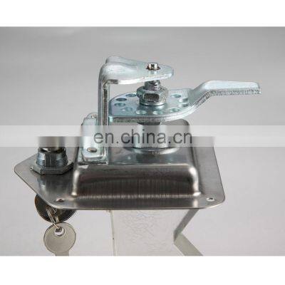 Factory Price MS858 Silver Mirror-Polished 304 Stainless Steel T Bar Vehicle Truck Handle Cabinet Toolbox Panel Paddle Locks photo-5