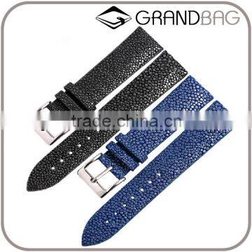 Wholesale Luxury Genuine Stingray skin Leather Unisex Watch Belt for Lady and Men