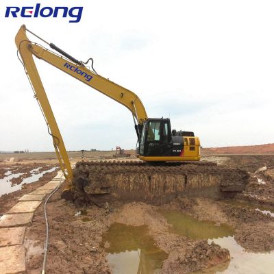 Sand Dredging Excavator with Amphibious Pontoon Swamp buggy