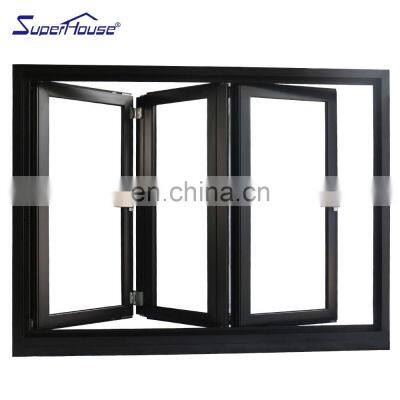 USA Canada standard certified factory supplier aluminum hurricane folding window for veranda