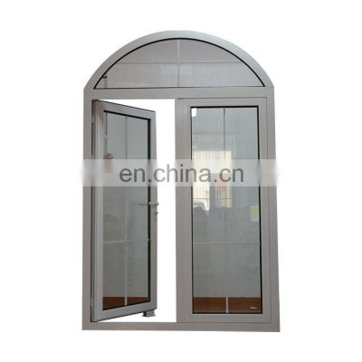 Chinese Top Brand White arch aluminum main door design with grid