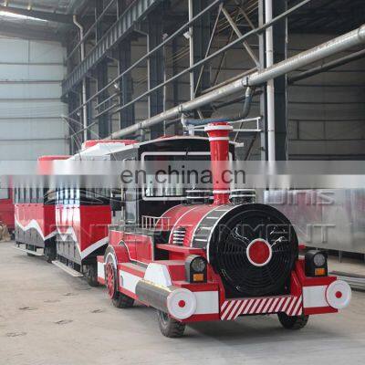 Scenic Amusement Park Fairground Attractions Rides Road Sightseeing Tourist Trackless Train