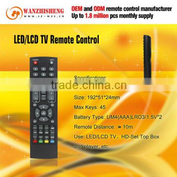 learning or universal NEC TV remote control for Middle-East, EU, Africa, South America market