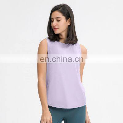 Фабричные продажи женских безрукавных майок спортивных с сетчатой прорезью на спине для йоги и фитнеса photo-4