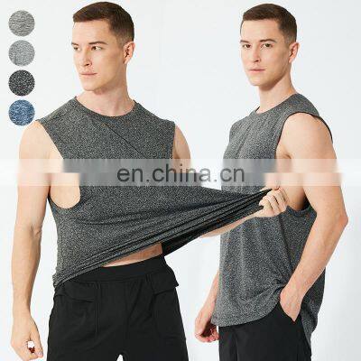 Wholesale Quick Dry Workout Bodybuilding Vest Custom Logo Men's Singlet Muscle Sleeveless Tops Gym Fitness Tank Top For Men