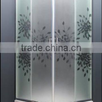 fashion 4/5/6mm with silk pringting ABS tray shower enclosure