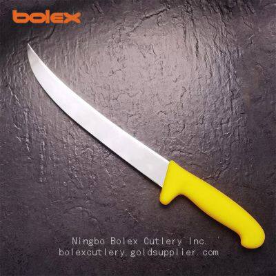 Curved Cimeter Steak Beef Knife Butcher Knives Wood Handle Color Coded Handle photo-5