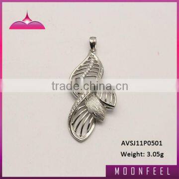 silver 925 pendant plated platinum