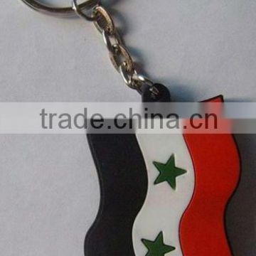 country flag PVC keychain, 3D Souvenir Keychain,