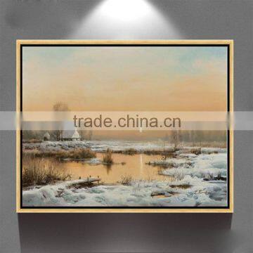 beautiful ice lake oil painting on canvas new design